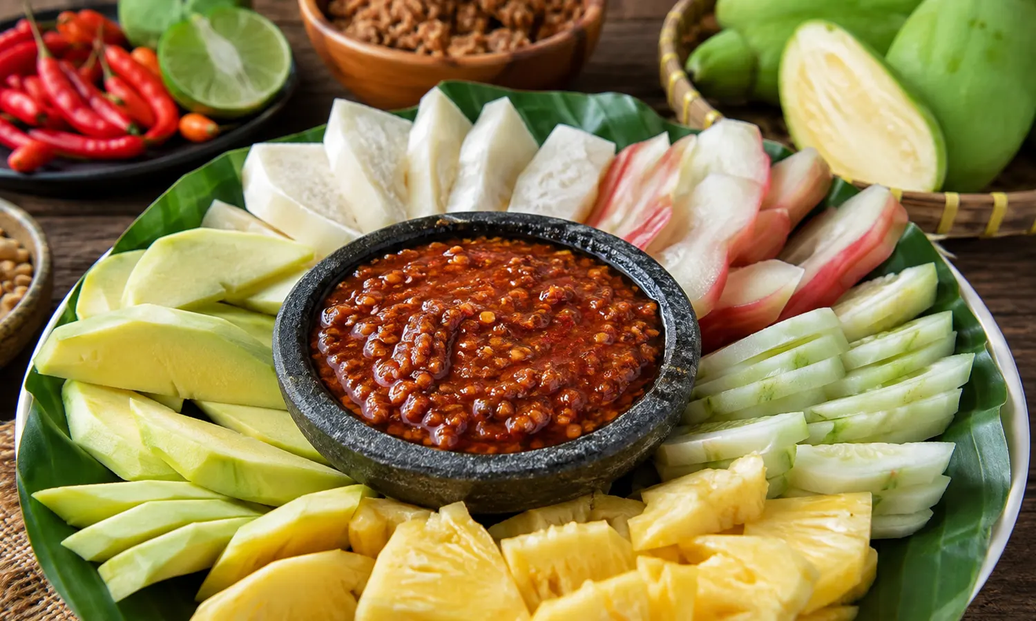 Cara Membuat Bumbu Rujak Buah Pedas, Segar Dan Nagih!